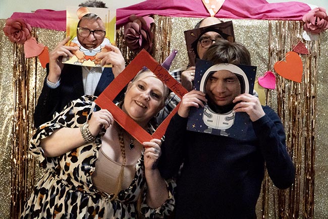 Everyone was Rocking the photo booth at our Valentines Disco