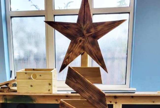Wooden Christmas tree
