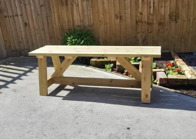 Hand made 4ft wooden bench