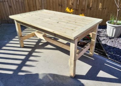 Hand made wooden table