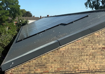 Solar panels at Rock's, Heneage road premises